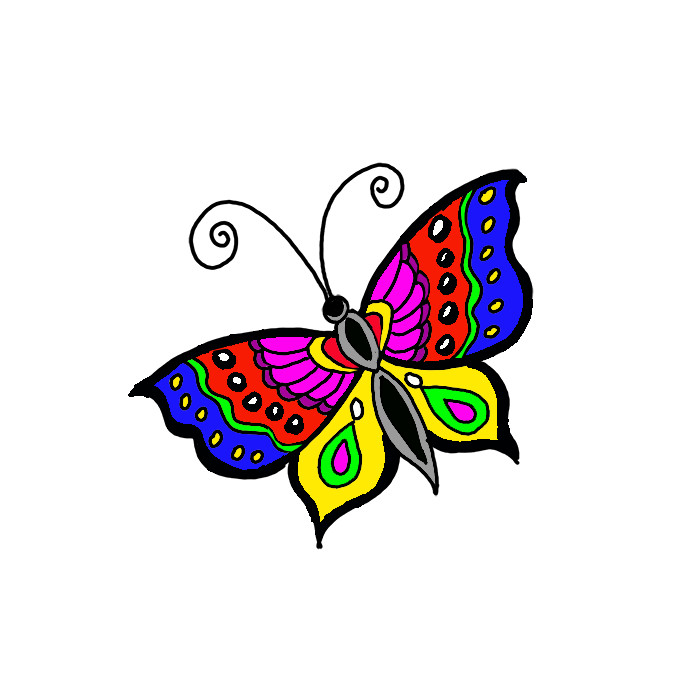 Learn To Draw Butterfly For Kids Drawing